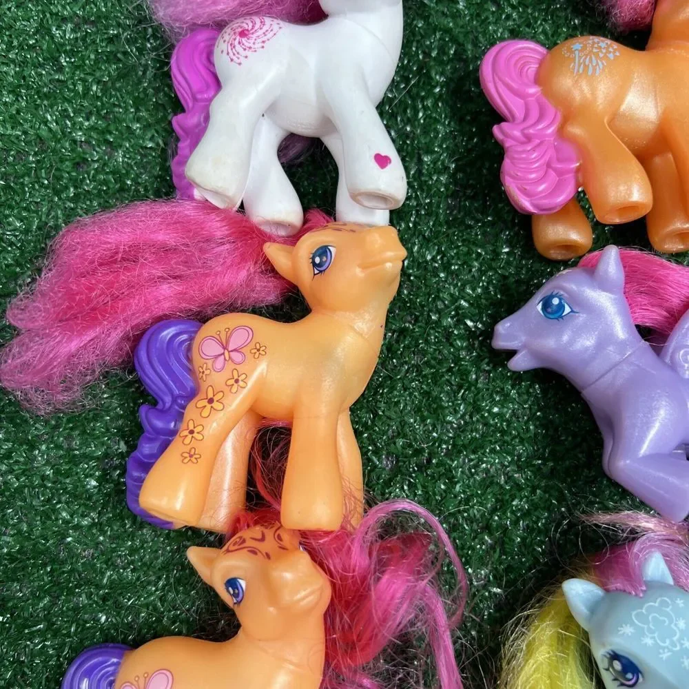 Lot Of 8 2005 My Little Pony McDonald's Toys‎ Soft Hair Plastic Tails